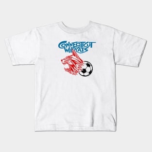 Defunct Connecticut Wildcats ASL Soccer 1973 Kids T-Shirt